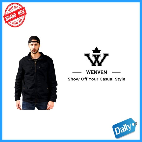 Military Style Canvas Jacket Lightweight Cotton Slim Fit Casual Windbreaker - Picture 7 of 7